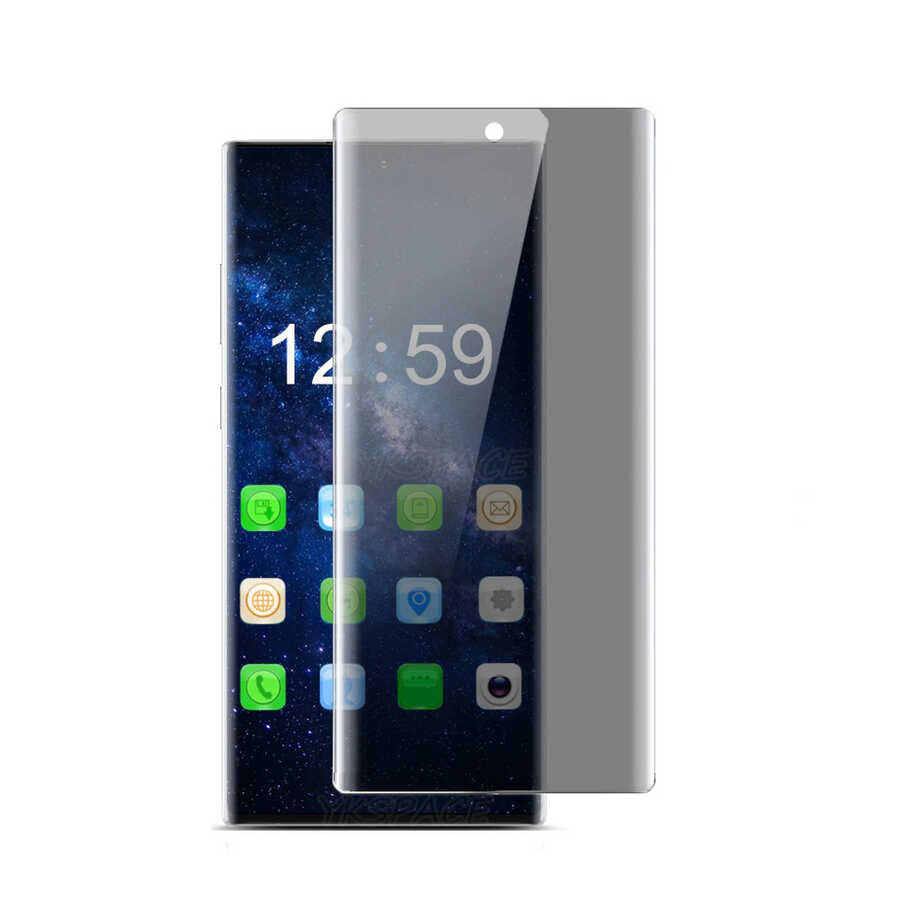 Galaxy Note 20 Zore Privacy Polymer Nano Ekran Koruyucu Siyah