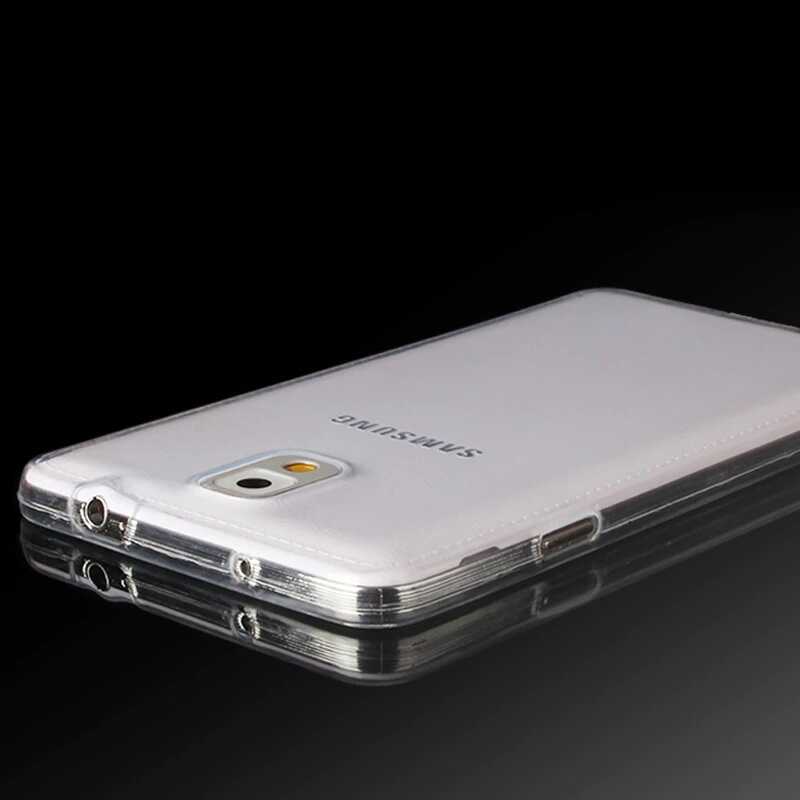Galaxy Note 3 Kılıf Zore Süper Silikon Kapak Renksiz