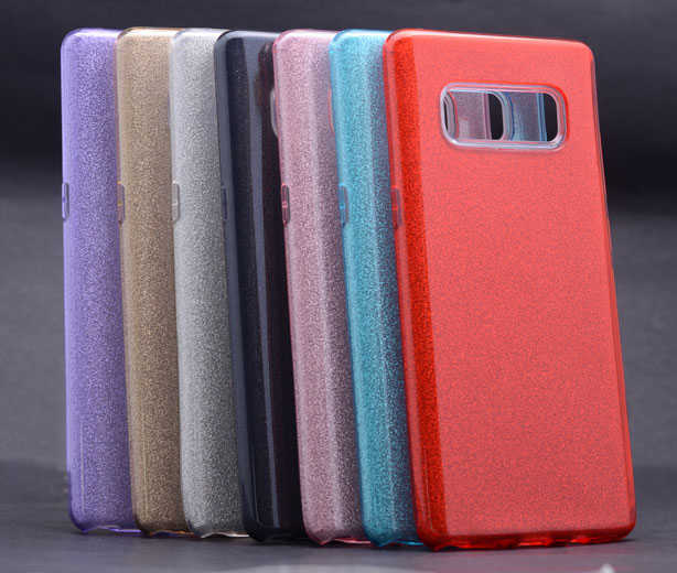 Galaxy Note 8 Kılıf Zore Shining Silikon Siyah