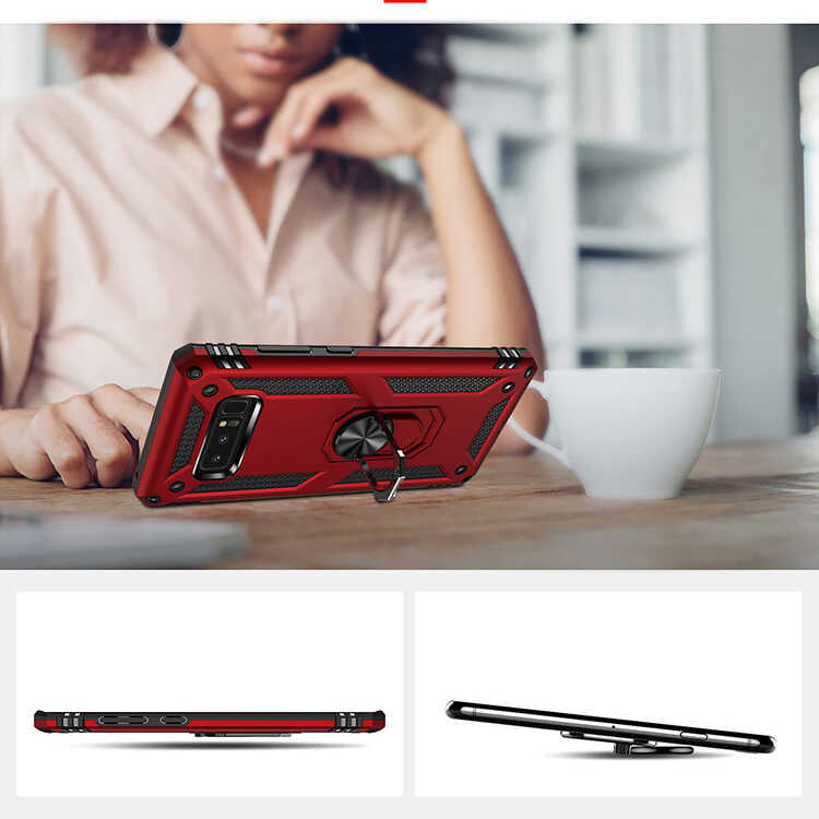 Galaxy Note 8 Kılıf Zore Vega Kapak Gri