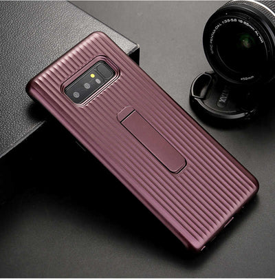 Galaxy Note 8 Kılıf Zore Wave Standlı Mıknatıslı Kapak Mürdüm