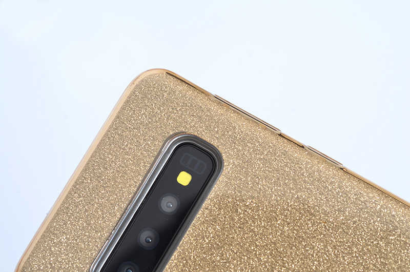 Galaxy S10 Kılıf Zore Shining Silikon Gold