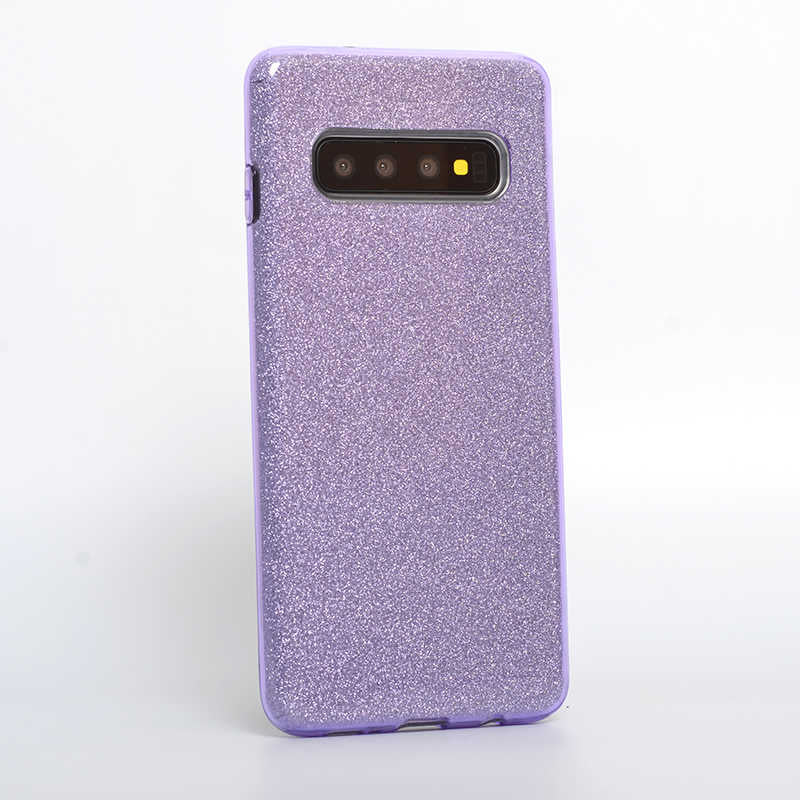 Galaxy S10 Kılıf Zore Shining Silikon Mor