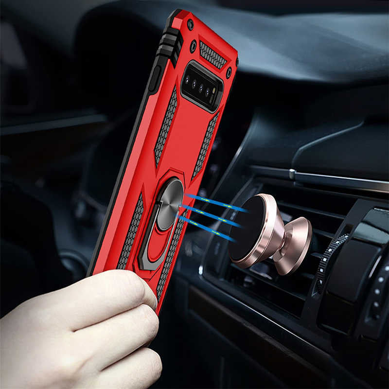 Galaxy S10 Kılıf Zore Vega Kapak Kırmızı