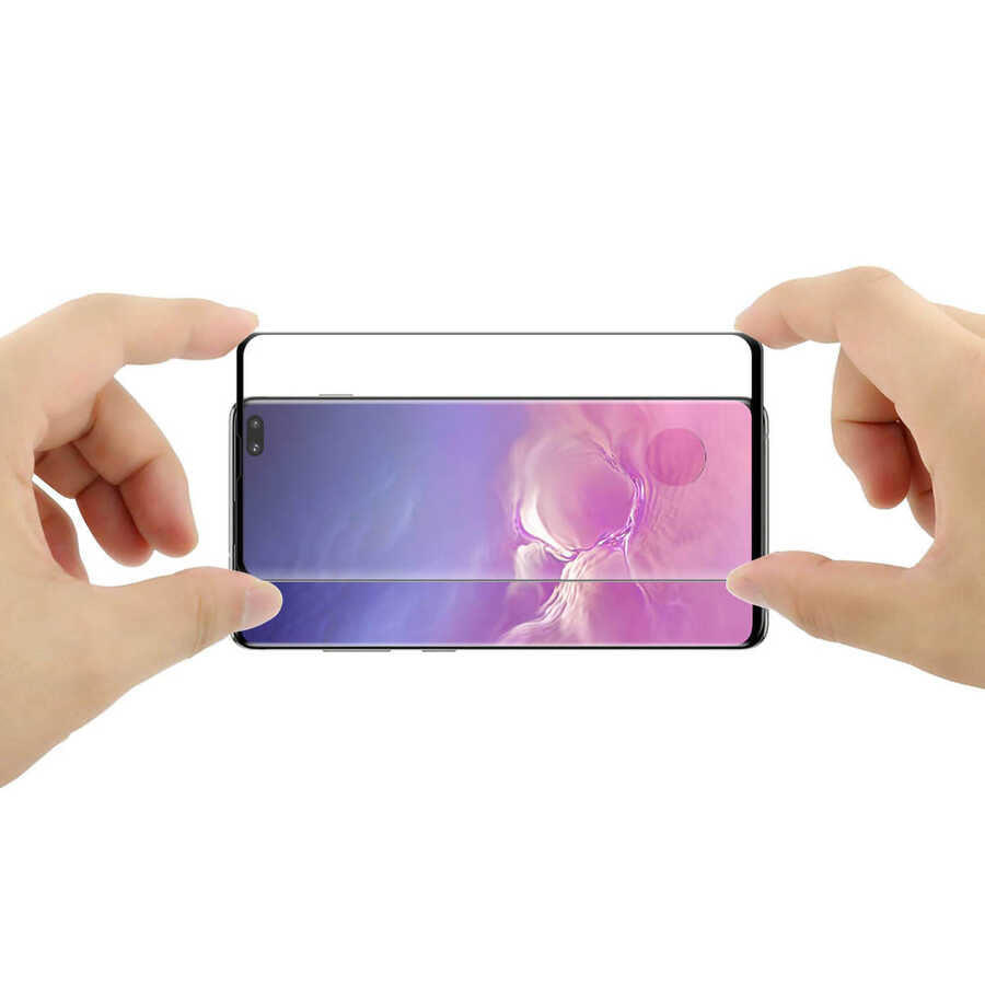Galaxy S10 Plus Davin Seramik Ekran Koruyucu Siyah