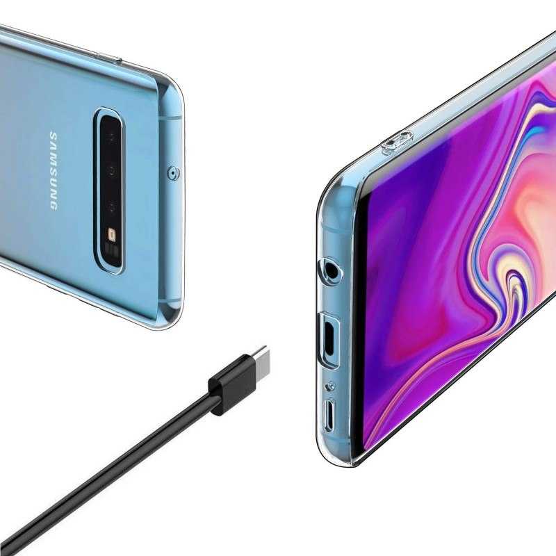 Galaxy S10 Plus Kılıf Zore Süper Silikon Kapak Renksiz