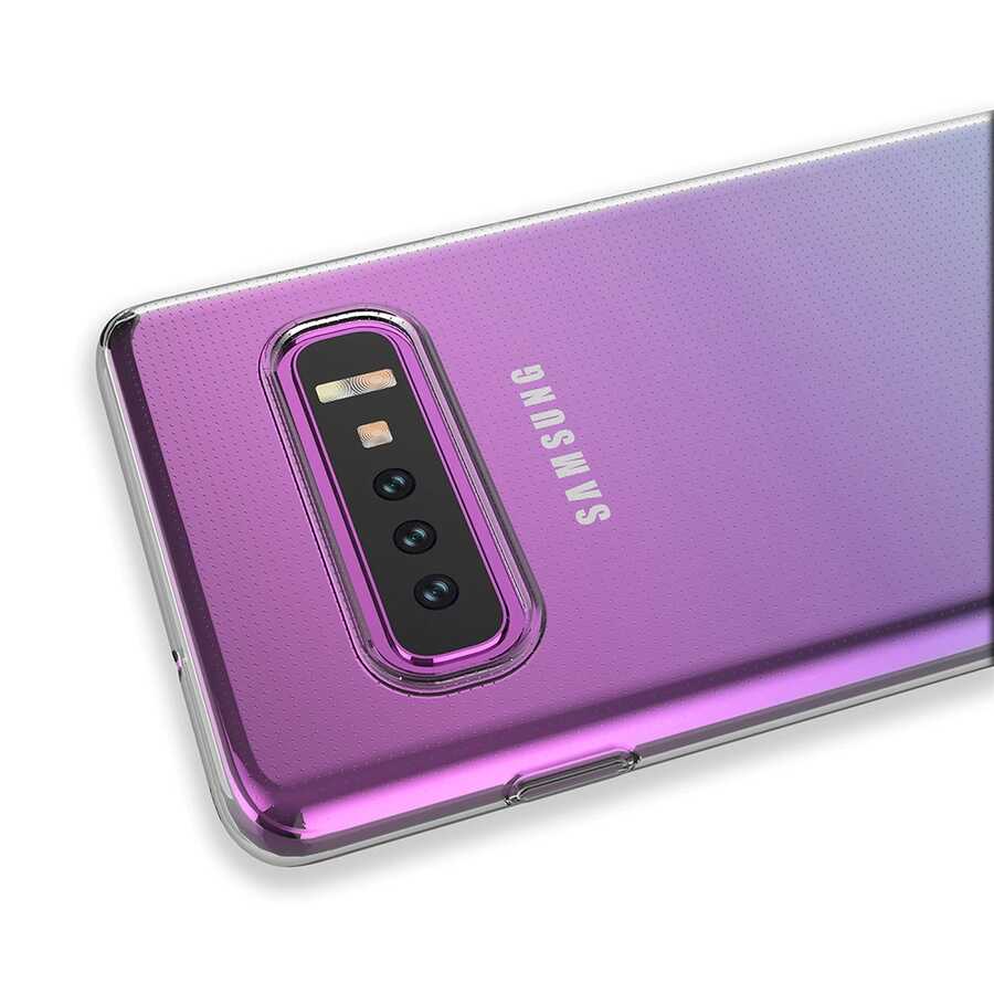 Galaxy S10 Plus Kılıf Zore Kamera Korumalı Süper Silikon Kapak Renksiz