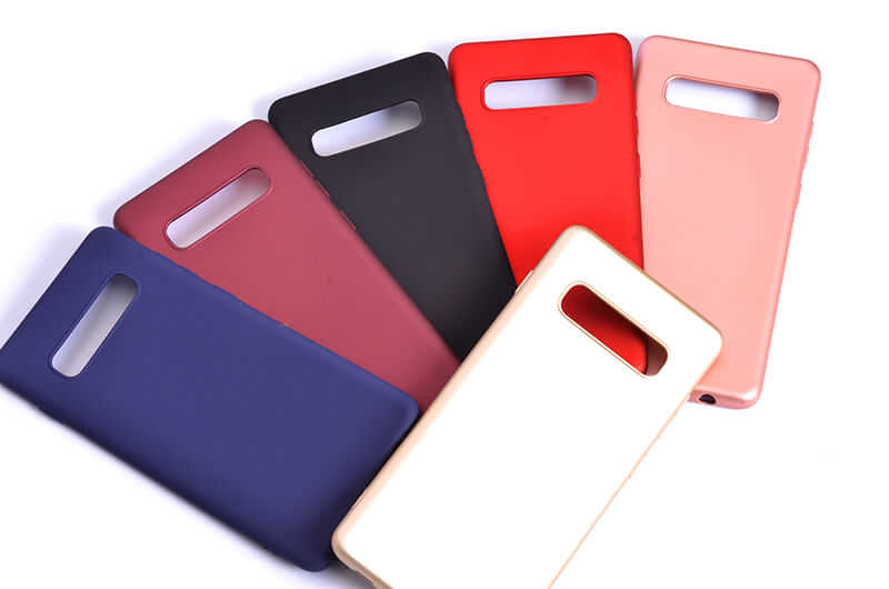 Galaxy S10 Plus Kılıf Zore Premier Silikon Kapak Saks Mavi
