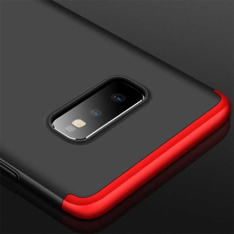 Galaxy S10E Kılıf Zore Ays Kapak Siyah-Kırmızı