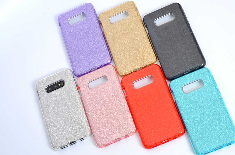 Galaxy S10E Kılıf Zore Shining Silikon Gümüş