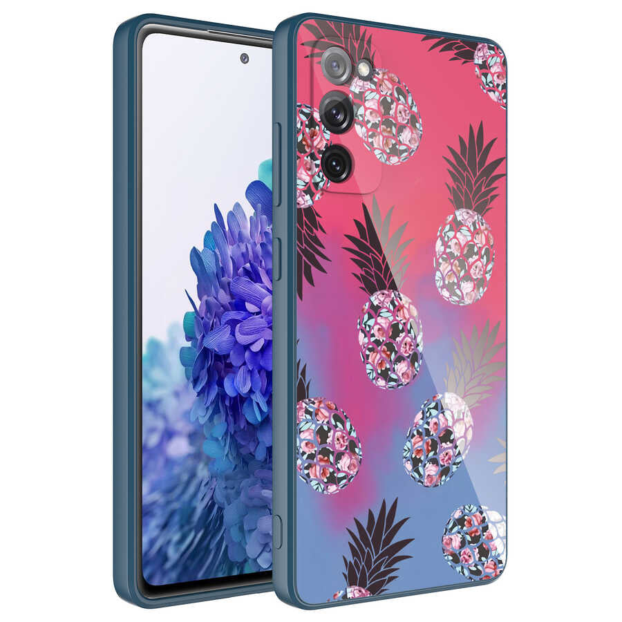 Galaxy S20 FE Kılıf Kamera Korumalı Desenli Sert Silikon Zore Epoksi Kapak NO3