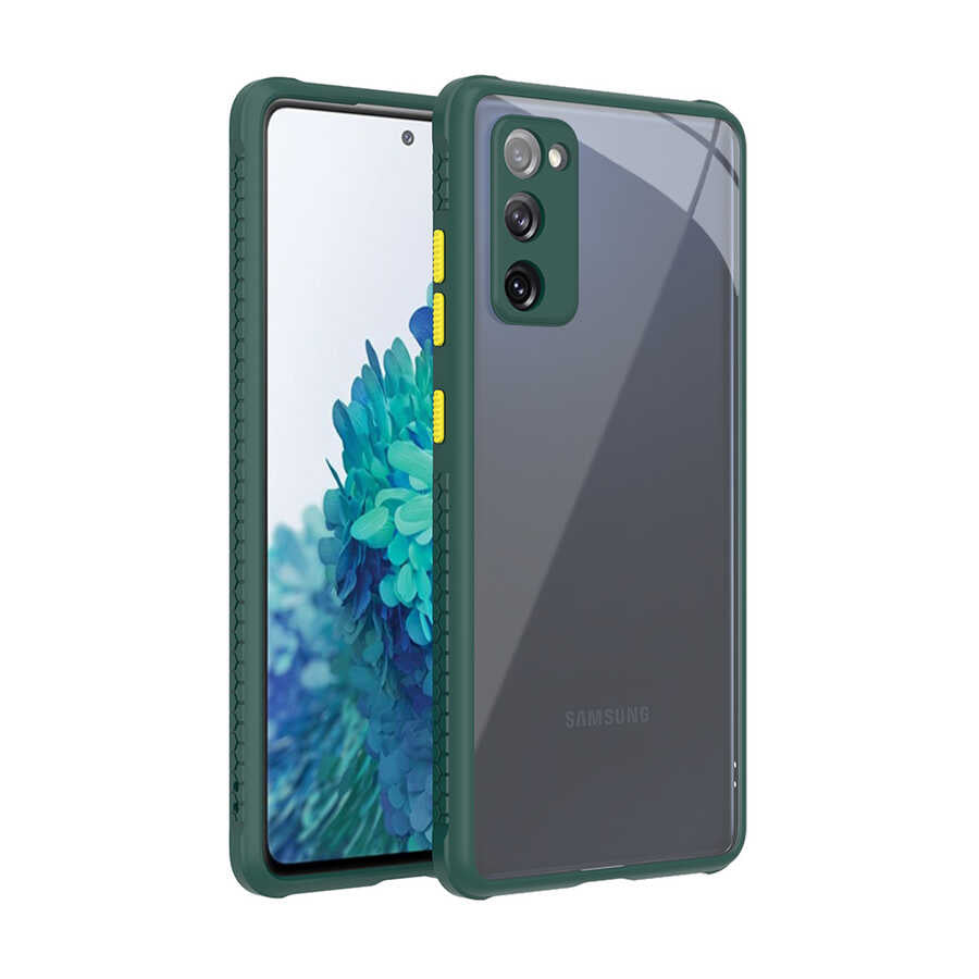 Galaxy S20 FE Kılıf Zore Kaff Kapak Koyu Yeşil