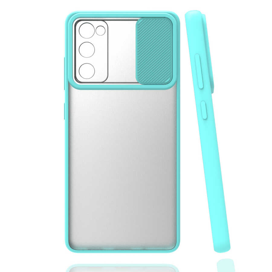 Galaxy S20 FE Kılıf Zore Lensi Kapak Turkuaz