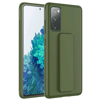 Galaxy S20 FE Kılıf Zore Qstand Kapak Lacivert