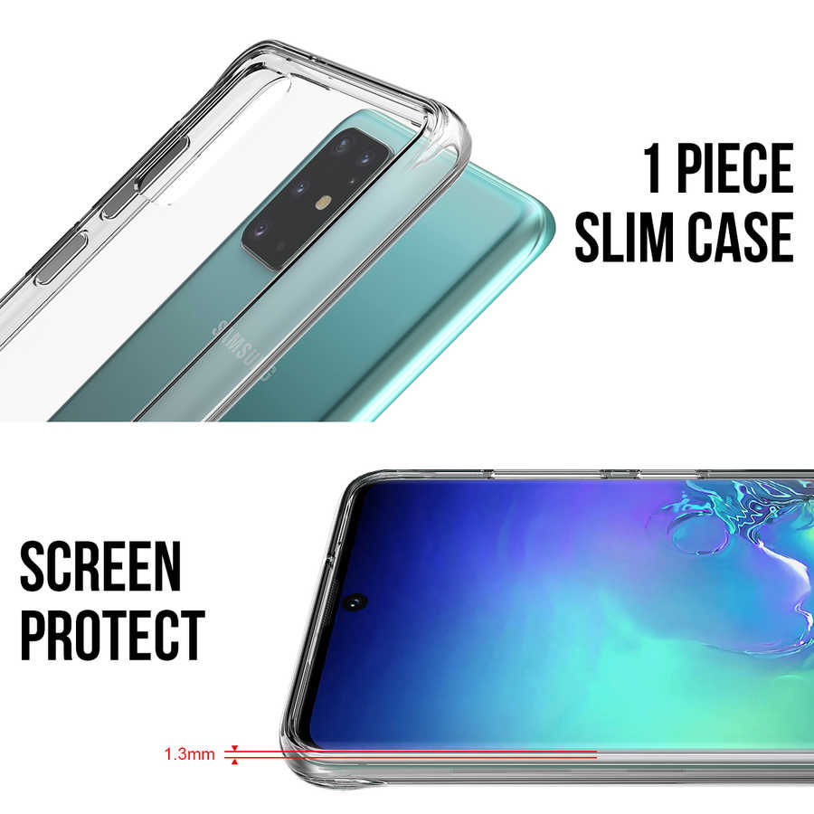 Galaxy S20 Plus Kılıf Zore Gard Silikon Renksiz