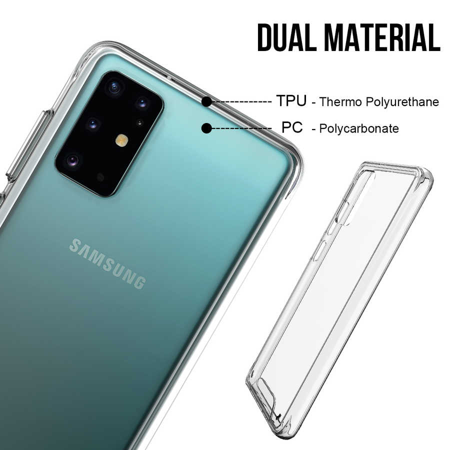 Galaxy S20 Plus Kılıf Zore Gard Silikon Renksiz