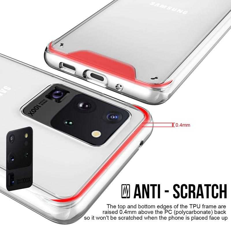 Galaxy S20 Ultra Kılıf Zore Gard Silikon Renksiz