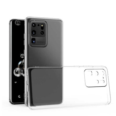 Galaxy S20 Ultra Kılıf Zore Kamera Korumalı Süper Silikon Kapak Renksiz