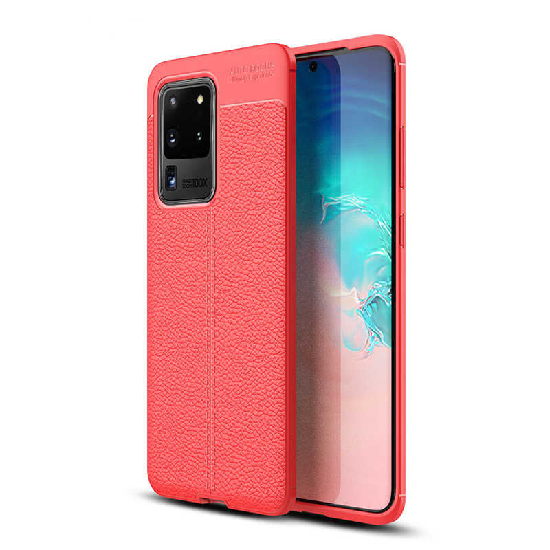 Galaxy S20 Ultra Kılıf Zore Niss Silikon Kapak Kırmızı