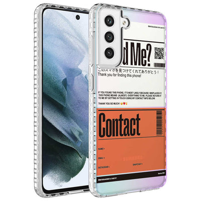 Galaxy S21 FE Kılıf Airbag Kenarlı Renkli Desenli Silikon Zore Elegans Kapak NO6