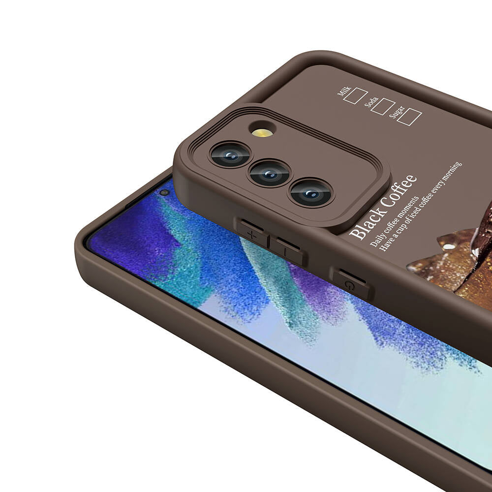 Galaxy S21 FE Kılıf Kamera Korumalı Baskılı Arka Yüzey Zore Klas Kapak Beyaz
