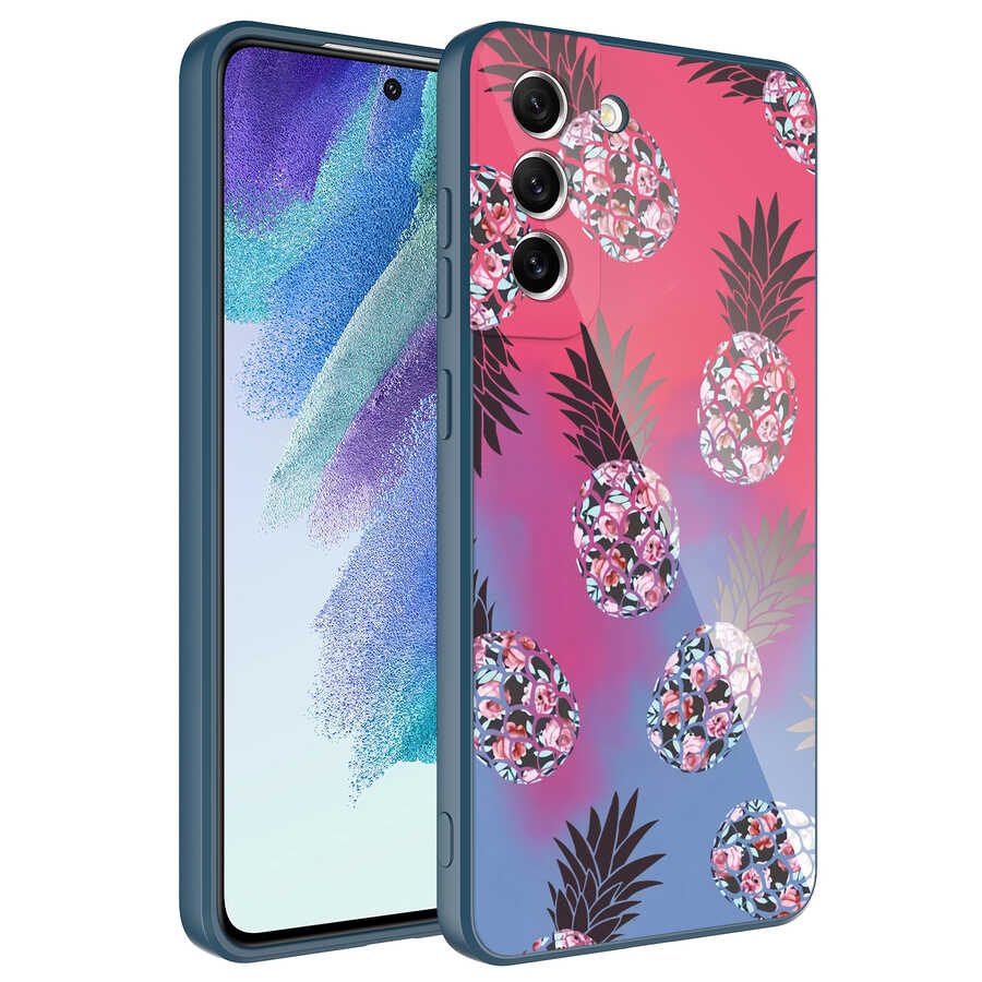 Galaxy S21 FE Kılıf Kamera Korumalı Desenli Sert Silikon Zore Epoksi Kapak NO3