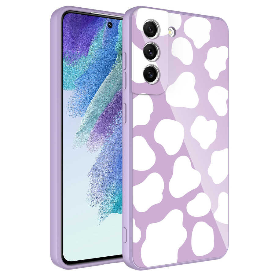 Galaxy S21 FE Kılıf Kamera Korumalı Desenli Sert Silikon Zore Epoksi Kapak NO6