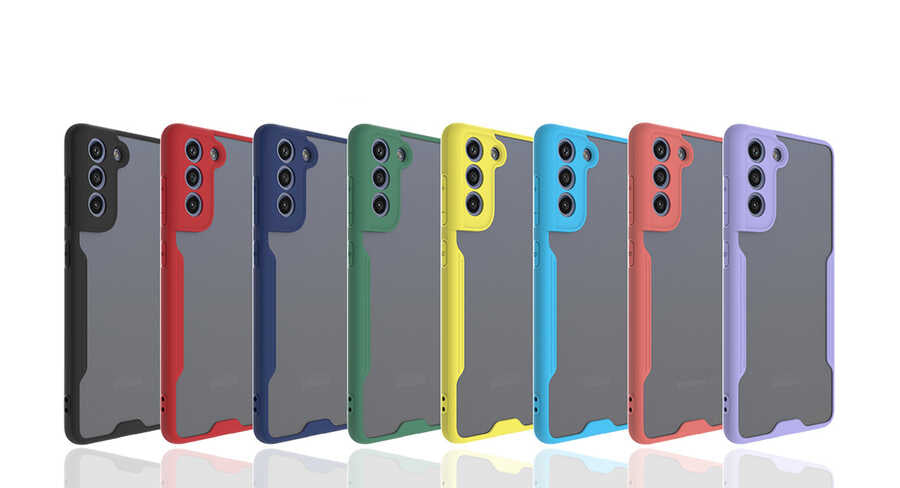 Galaxy S21 FE Kılıf Zore Parfe Kapak Lacivert