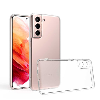 Galaxy S21 Kılıf Zore Kamera Korumalı Süper Silikon Kapak Renksiz