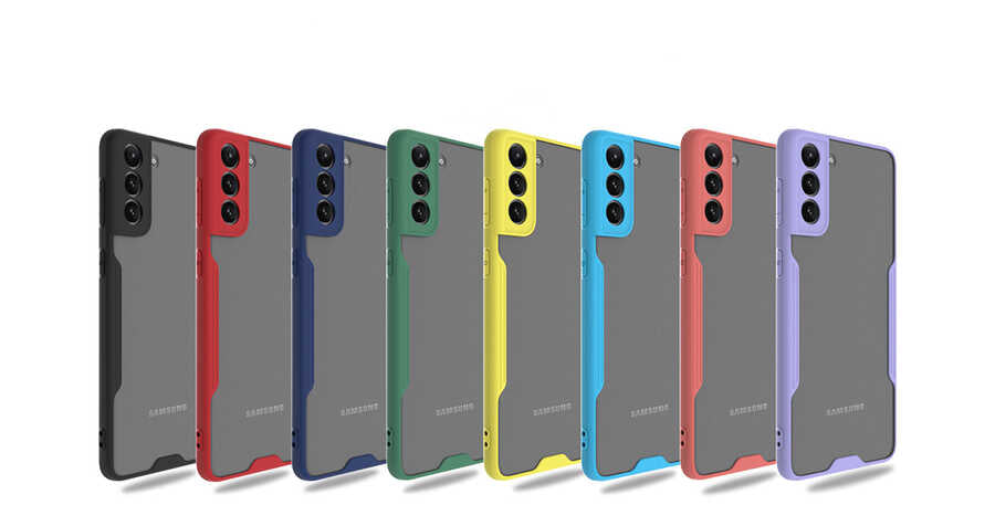 Galaxy S21 Kılıf Zore Parfe Kapak Siyah