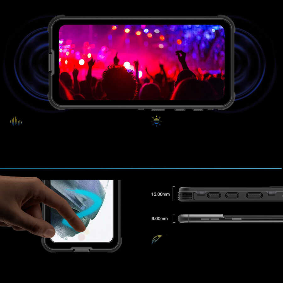 Galaxy S21 Plus Kılıf 1-1 Su Geçirmez Kılıf Siyah