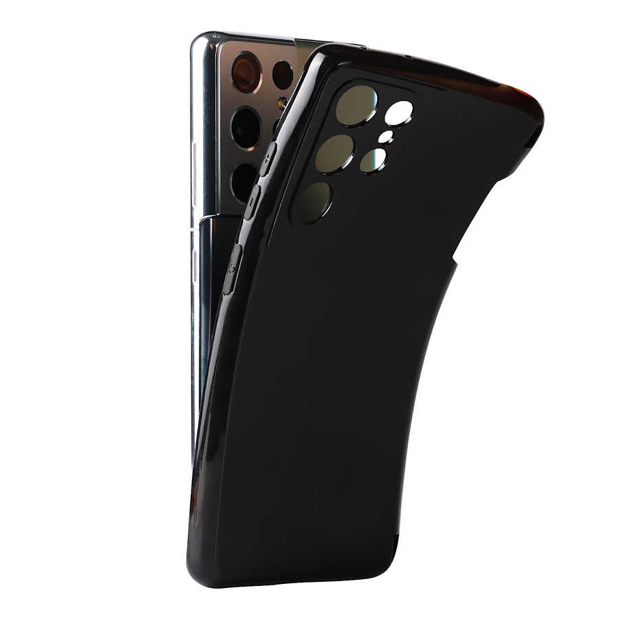 Galaxy S21 Ultra Kılıf Zore Kalem Bölmeli Süper Silikon Kapak Renksiz