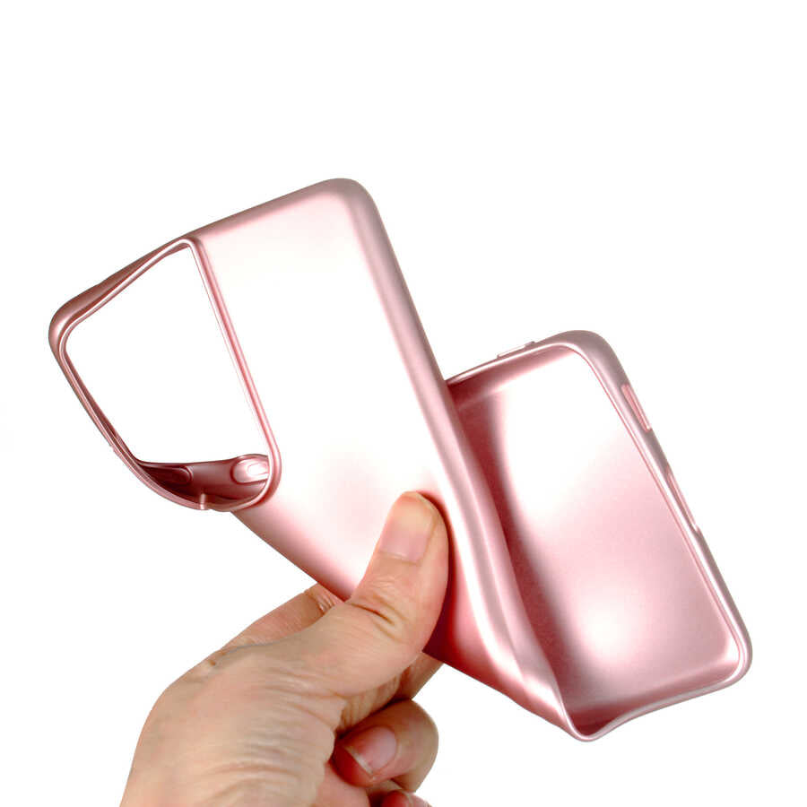Galaxy S21 Ultra Kılıf Zore Premier Silikon Kapak Rose Gold