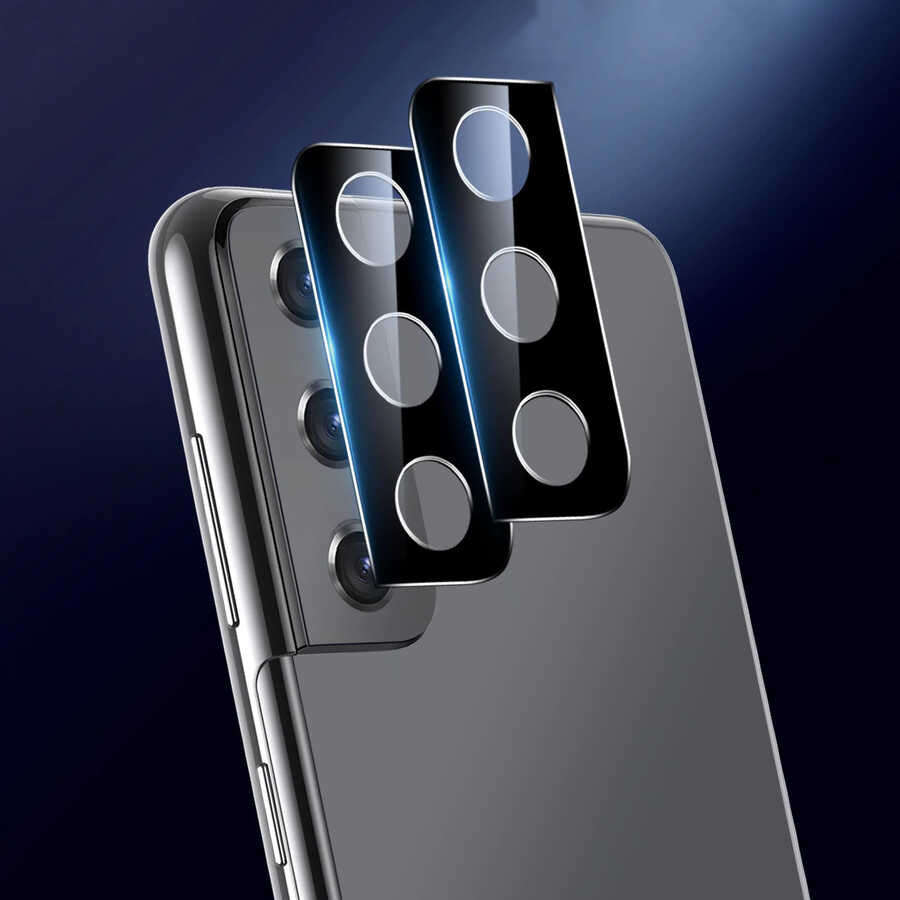 Galaxy S21 Ultra Zore Kamera Lens Koruyucu Cam Filmi Siyah