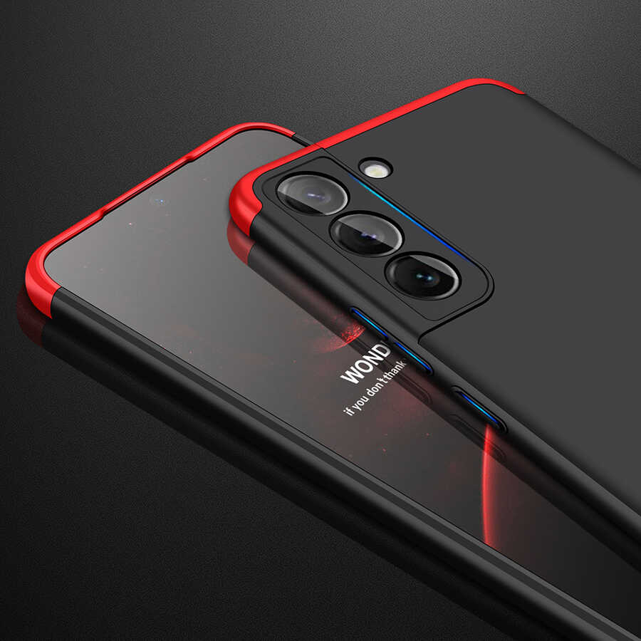 Galaxy S22 Kılıf Zore Ays Kapak Siyah-Mavi