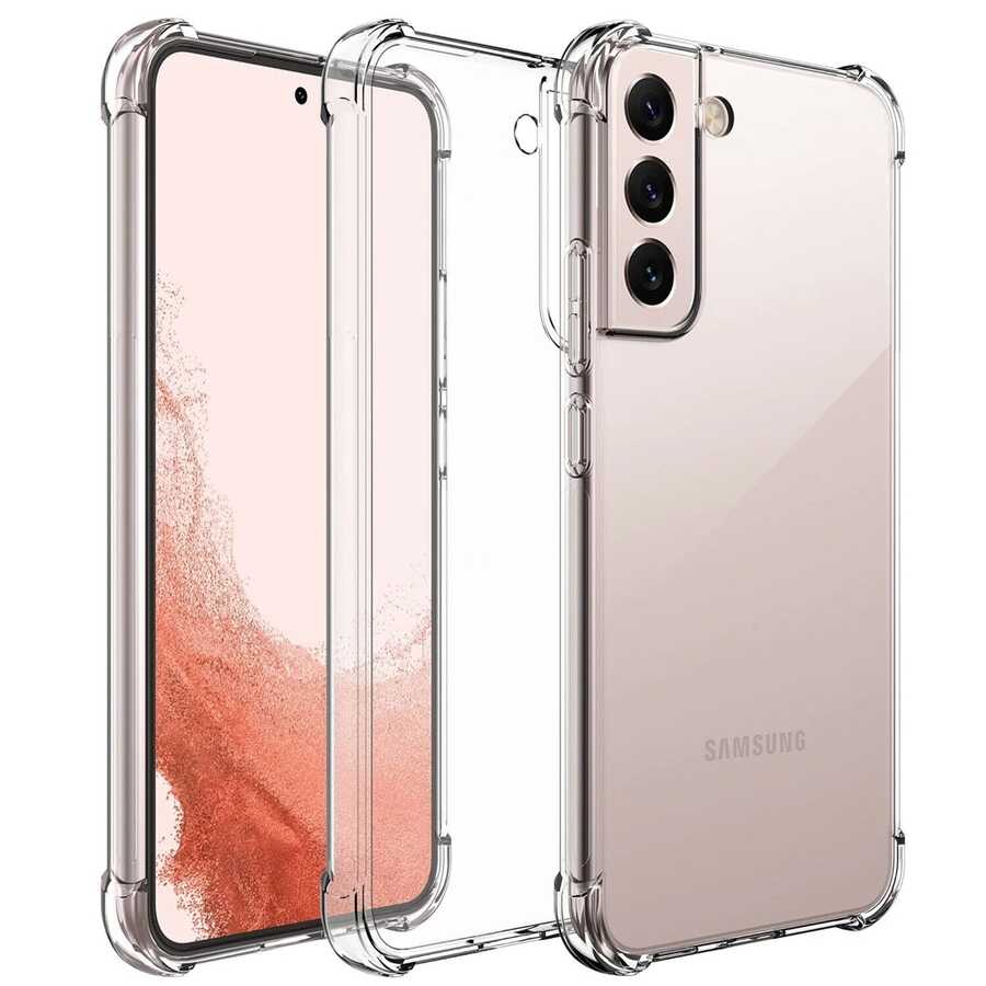 Galaxy S22 Kılıf Zore Kamera Korumalı Nitro Anti Shock Silikon Renksiz