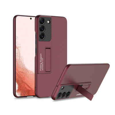 Galaxy S22 Kılıf Zore Standlı Ays Kapak Koyu Mor