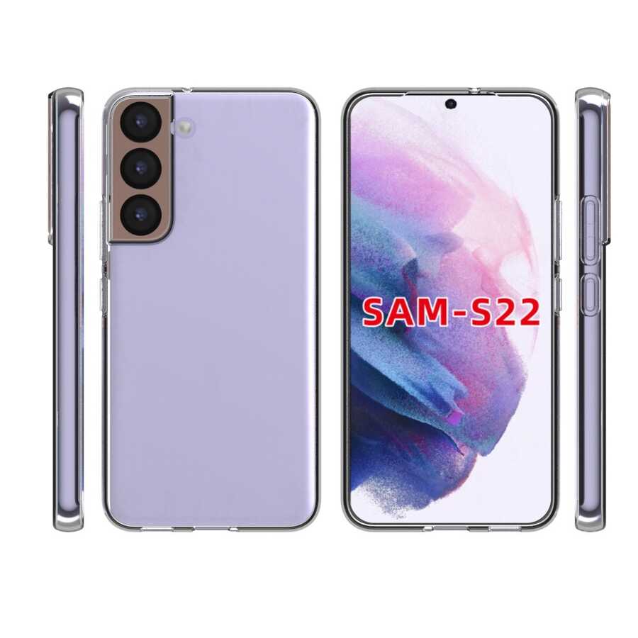 Galaxy S22 Kılıf Zore Süper Silikon Kapak Renksiz