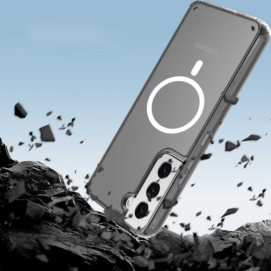 Galaxy S22 Kılıf Zore Tacsafe Wireless Kapak Renksiz