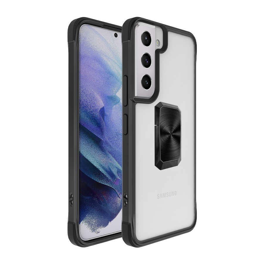 Galaxy S22 Kılıf Zore V-Bax Kapak Siyah