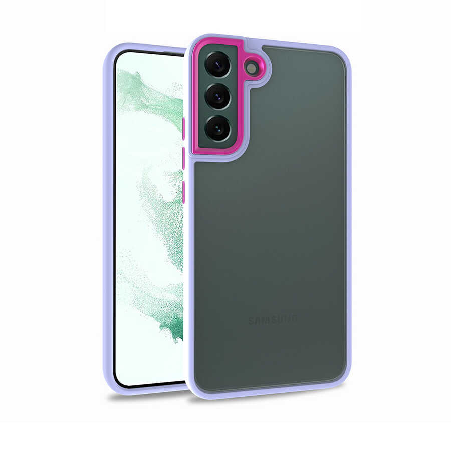 Galaxy S22 Plus Kılıf Zore Flora Kapak Mavi