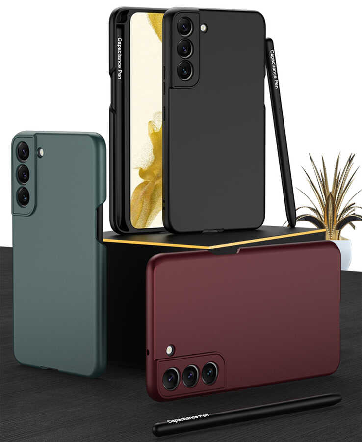 Galaxy S22 Plus Kılıf Zore Kalemli Kıpta Kapak Siyah