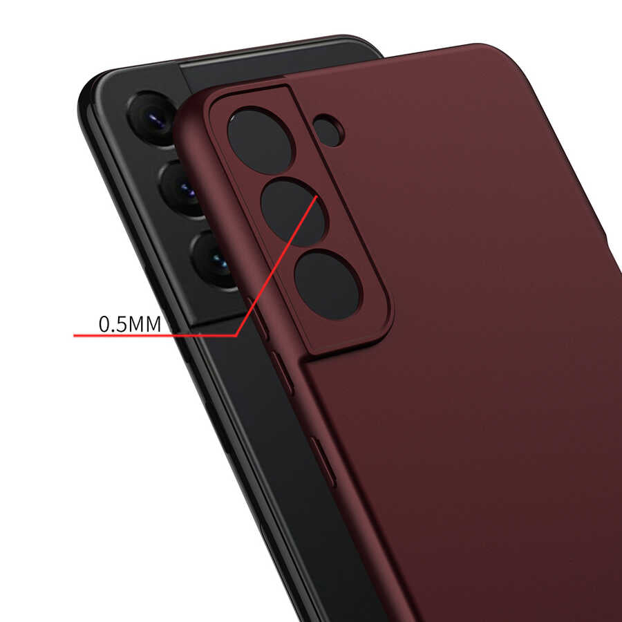 Galaxy S22 Plus Kılıf Zore Kalemli Kıpta Kapak Mürdüm