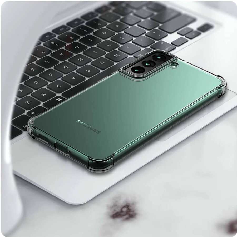 Galaxy S22 Plus Kılıf Zore Kamera Korumalı Nitro Anti Shock Silikon Renksiz