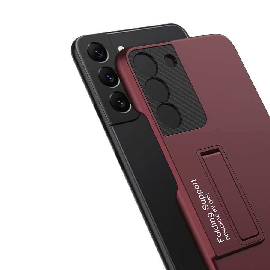 Galaxy S22 Plus Kılıf Zore Standlı Ays Kapak Siyah