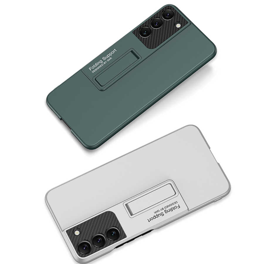 Galaxy S22 Plus Kılıf Zore Standlı Ays Kapak Koyu Mor
