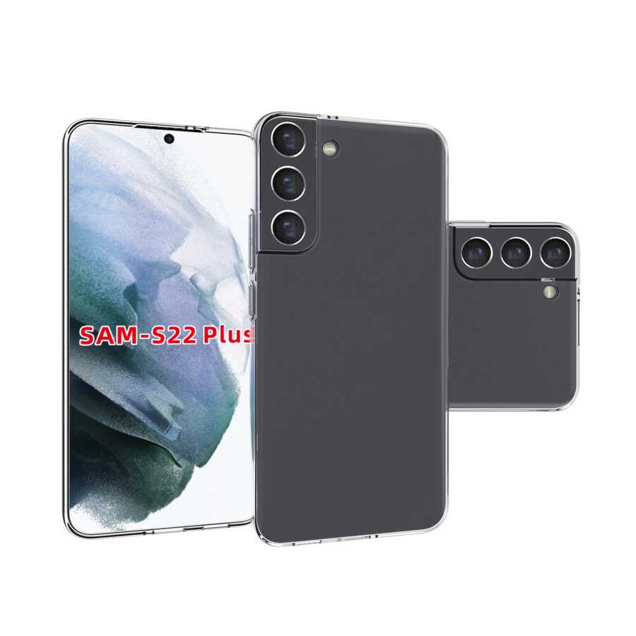 Galaxy S22 Plus Kılıf Zore Süper Silikon Kapak Renksiz