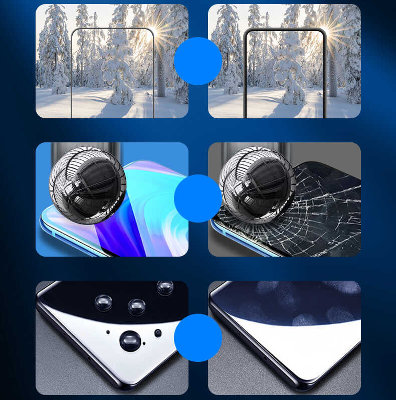 Galaxy S22 Plus Zore Full Glue Kind Dias Cam Ekran Koruyucu Siyah