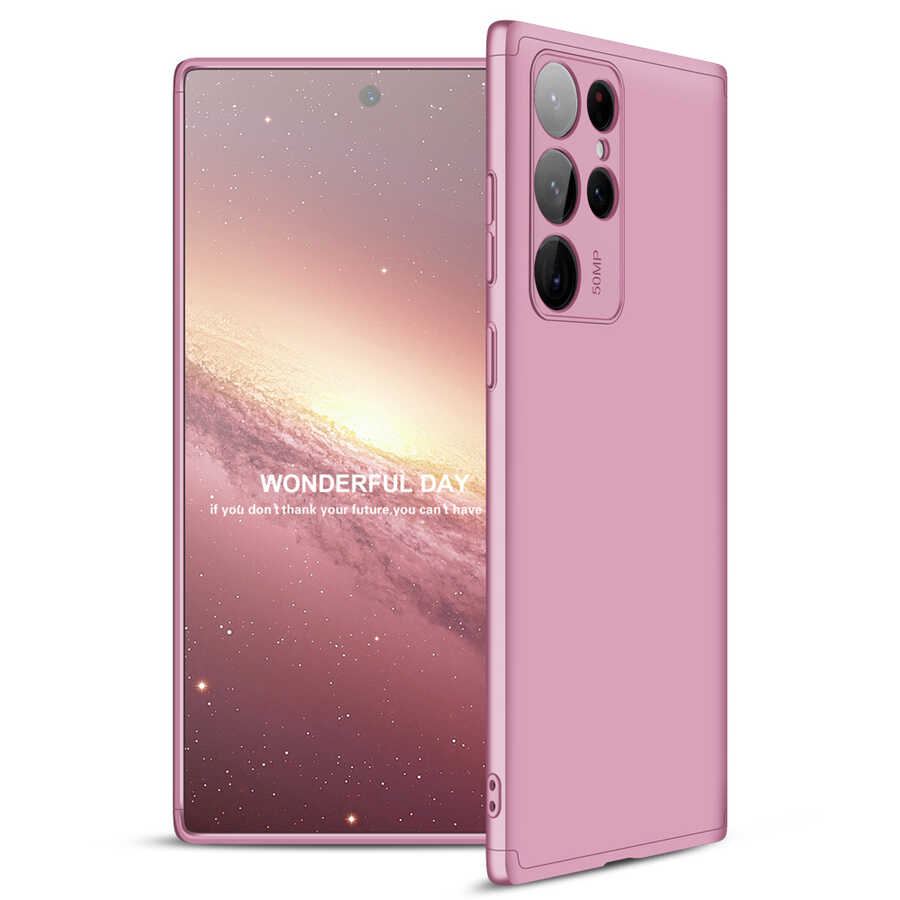 Galaxy S22 Ultra Kılıf Zore Ays Kapak Rose Gold