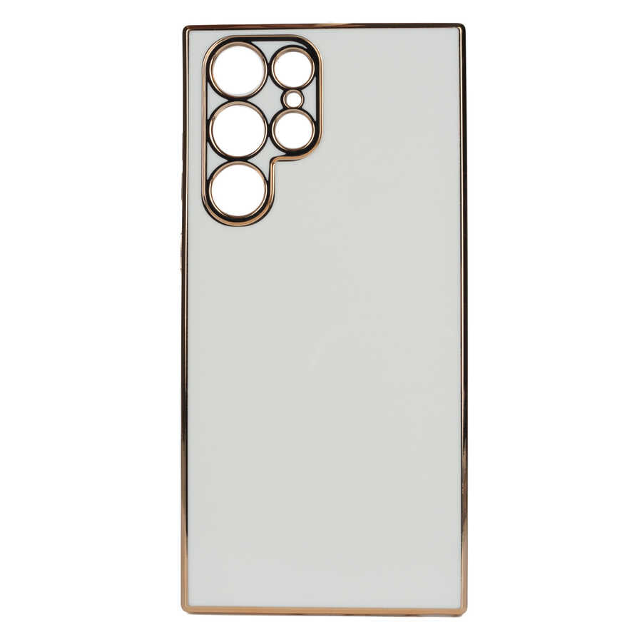 Galaxy S22 Ultra Kılıf Zore Bark Kapak Beyaz